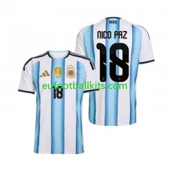 Argentina Nico Paz 18 Home Football Shirts World Cup 2026 Men LS