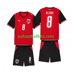 Austria David Alaba 8 Home Football Shirts World Cup 2026 Kids LS
