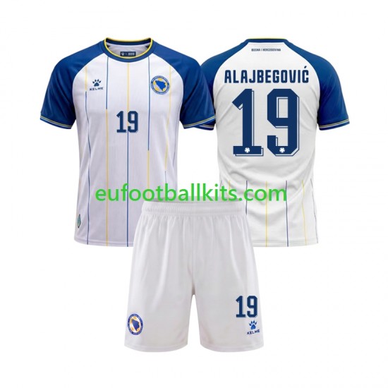 Bosnia Herzegovina Kerim Alajbegovic 19 Away Football Shirts World Cup 2026 Kids LS