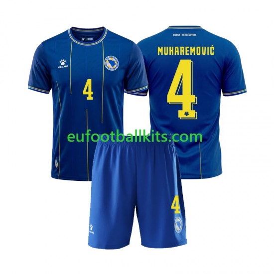 Bosnia Herzegovina Tarik Muharemovic 4 Home Football Shirts World Cup 2026 Kids LS