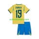 Brazil Endrick 19 Home Football Shirts World Cup 2026 Kids LS