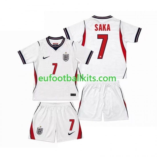England Bukayo Saka 7 Home Football Shirts World Cup 2026 Kids LS