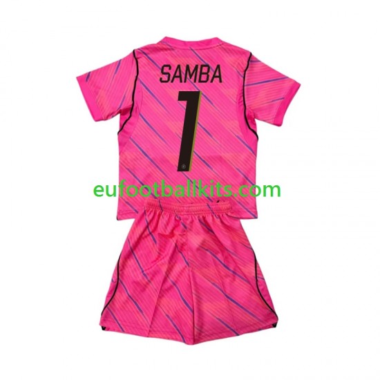 France Goalkeeper Brice Samba 1 Away Football Shirts World Cup 2026 Kids LS