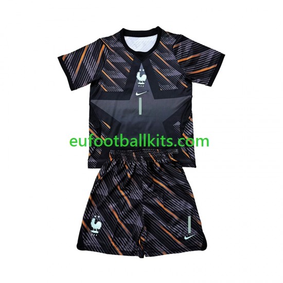 France Goalkeeper Brice Samba 1 Home Football Shirts World Cup 2026 Kids LS