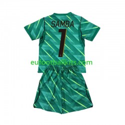 France Goalkeeper Brice Samba 1 Third Football Shirts World Cup 2026 Kids LS