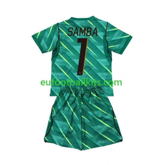 France Goalkeeper Brice Samba 1 Third Football Shirts World Cup 2026 Kids LS