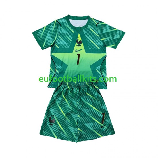 France Goalkeeper Brice Samba 1 Third Football Shirts World Cup 2026 Kids LS