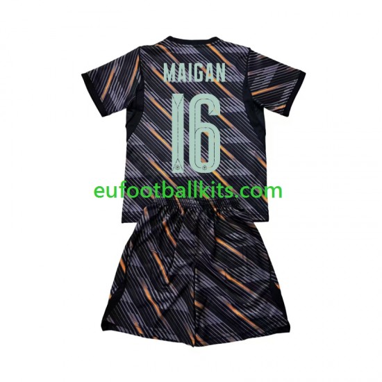 France Goalkeeper Mike Maignan 16 Home Football Shirts World Cup 2026 Kids LS