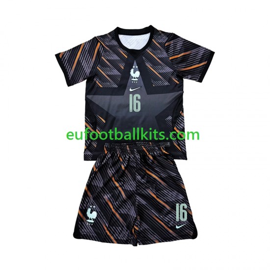 France Goalkeeper Mike Maignan 16 Home Football Shirts World Cup 2026 Kids LS