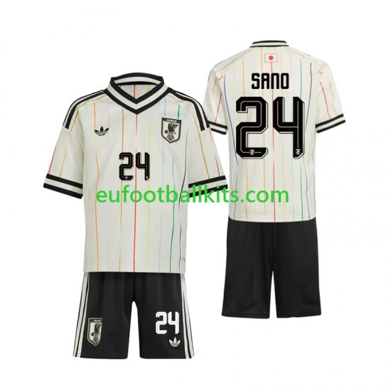 Japan Kaishu Sano 24 Away Football Shirts World Cup 2026 Kids LS