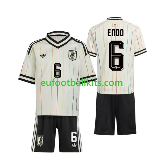 Japan Wataru Endo 6 Away Football Shirts World Cup 2026 Kids LS