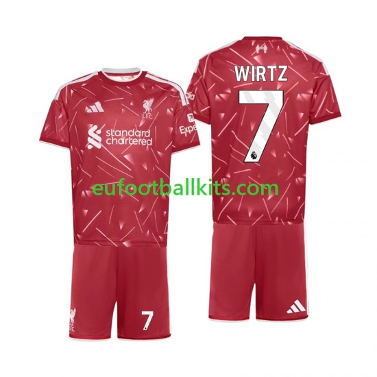 Liverpool Florian Wirtz 7 Home Football Shirts 2026-2027 Kids LS
