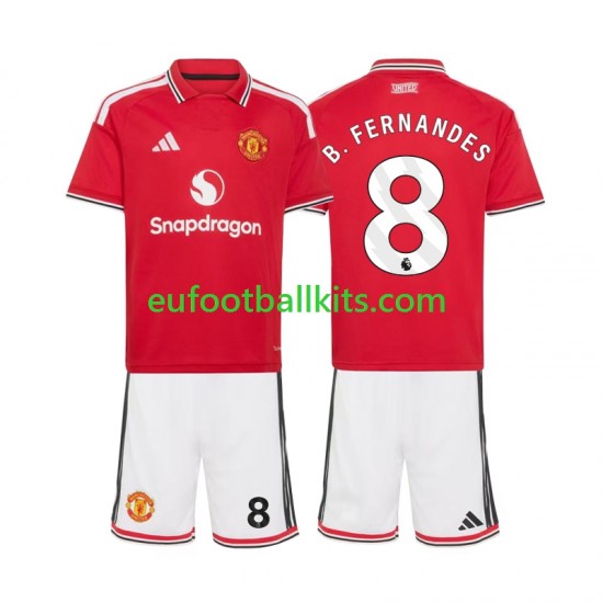 Manchester United Bruno Fernandes 8 Home Football Shirts 2026-2027 Kids LS