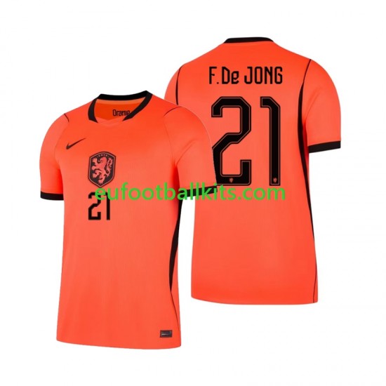 Netherlands Frenkie de Jong 21 Home Football Shirts World Cup 2026 Men LS