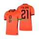 Netherlands Frenkie de Jong 21 Home Football Shirts World Cup 2026 Men LS