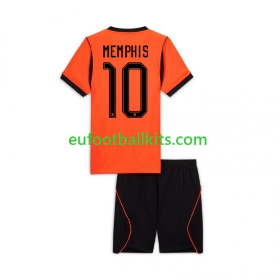Netherlands Memphis Depay 10 Home Football Shirts World Cup 2026 Kids LS