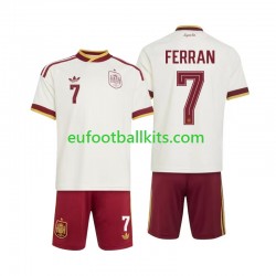Spain Ferran Torres 7 Away Football Shirts World Cup 2026 Kids LS