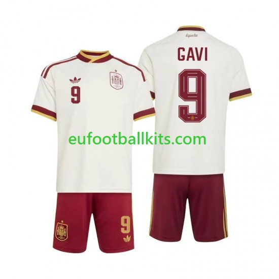 Spain Gavi 9 Away Football Shirts World Cup 2026 Kids LS