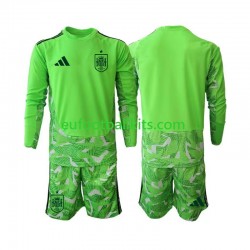Spain Goalkeeper 6th Green color Football Shirts World Cup 2026 Kids SS