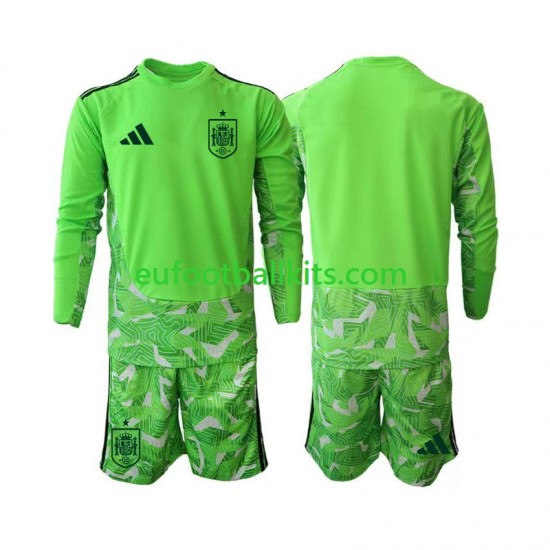 Spain Goalkeeper 6th Green color Football Shirts World Cup 2026 Kids SS