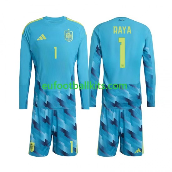 Spain Goalkeeper David Raya 1 Home Football Shirts World Cup 2026 Kids SS