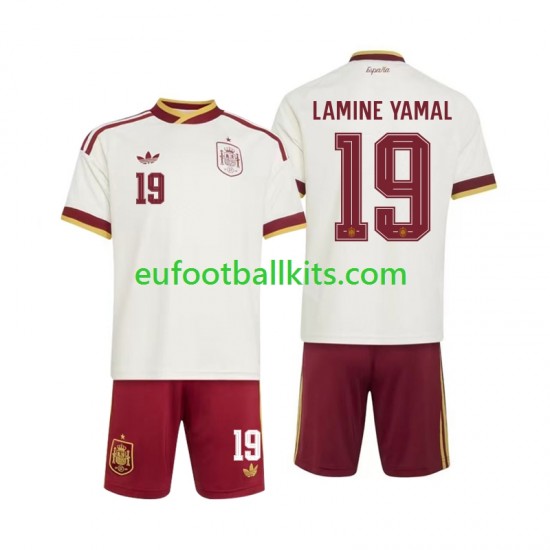 Spain Lamine Yamal 19 Away Football Shirts World Cup 2026 Kids LS