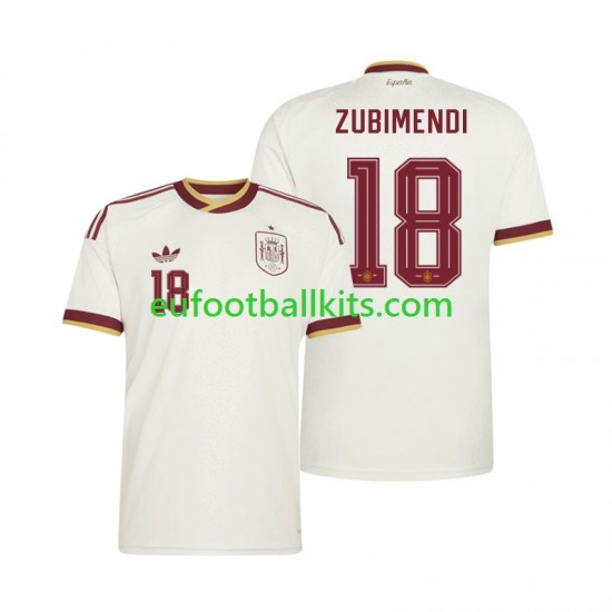Spain Martin Zubimendi 18 Away Football Shirts World Cup 2026 Men LS