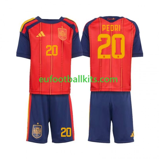 Spain Pedri 20 Home Football Shirts World Cup 2026 Kids LS