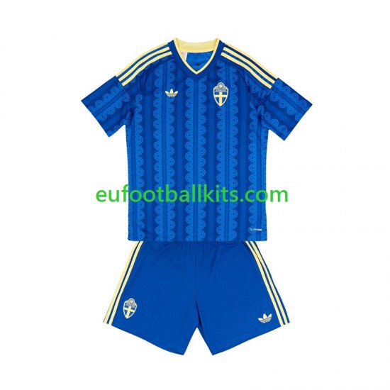 Sweden Away Football Shirts World Cup 2026 Kids LS