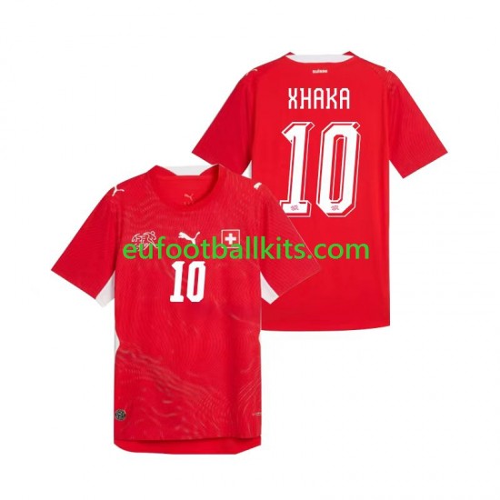 Switzerland Granit Xhaka 10 Home Football Shirts World Cup 2026 Men LS