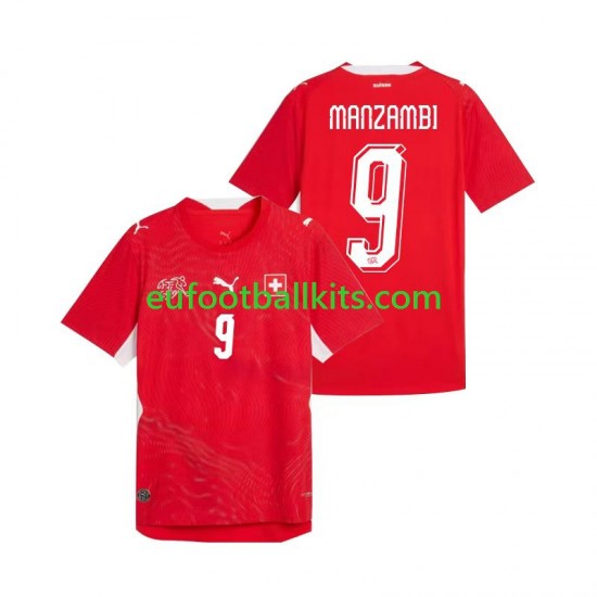Switzerland Johan Manzambi 9 Home Football Shirts World Cup 2026 Men LS