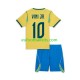 Brazil Vinicius Junior 10 Home Football Shirts World Cup 2026 Kids LS