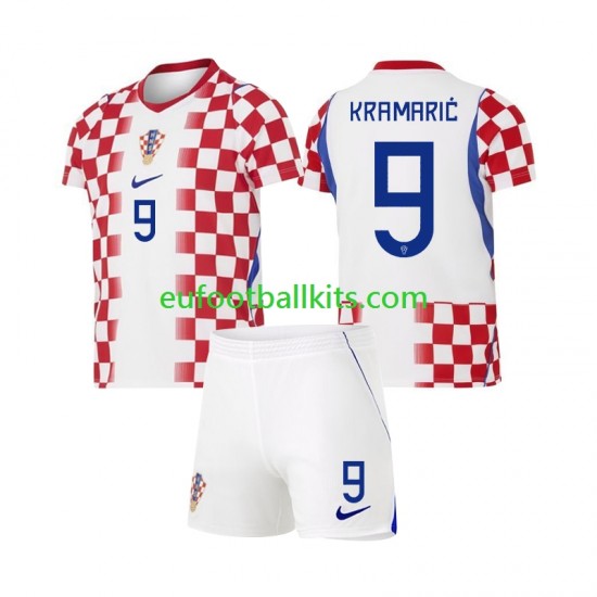 Croatia Andrej Kramaric 9 Home Football Shirts World Cup 2026 Kids LS