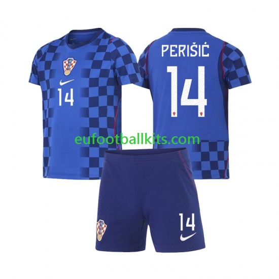 Croatia Ivan Perisic 14 Away Football Shirts World Cup 2026 Kids LS