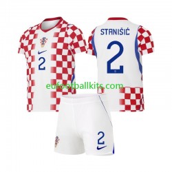 Croatia Josip Stanisic 2 Home Football Shirts World Cup 2026 Kids LS