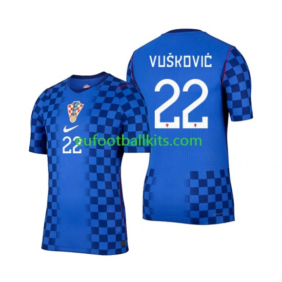 Croatia Luka Vuskovic 22 Away Football Shirts World Cup 2026 Men LS