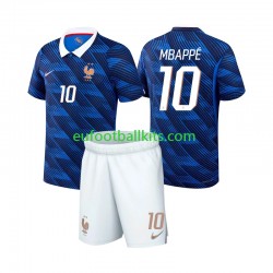 France Kylian Mbappe 10 Home Football Shirts World Cup 2026 Kids LS