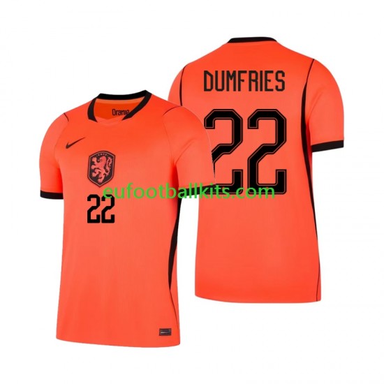 Netherlands Denzel Dumfries 22 Home Football Shirts World Cup 2026 Men LS
