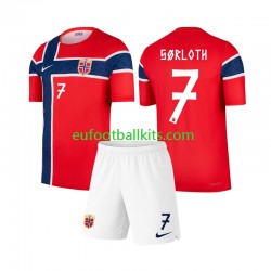 Norway Alexander Sorloth 7 Home Football Shirts World Cup 2026 Kids LS