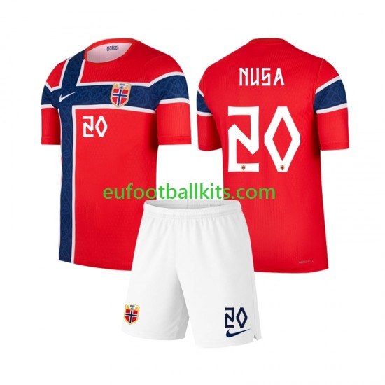 Norway Antonio Nusa 20 Home Football Shirts World Cup 2026 Kids LS