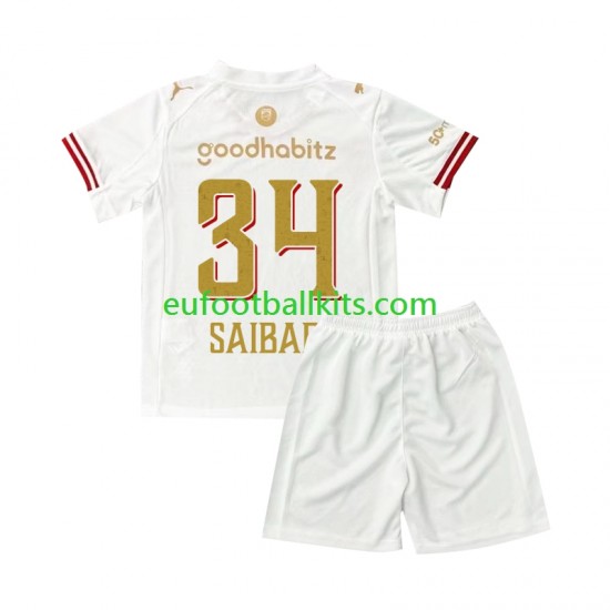 PSV Eindhoven Ismael Saibari 34 Efteling Fourth Football Shirts 2025-2026 Kids LS
