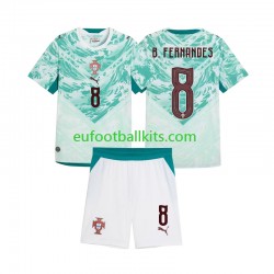 Portugal Bruno Fernandes 8 Away Football Shirts 2026 2027 Kids LS
