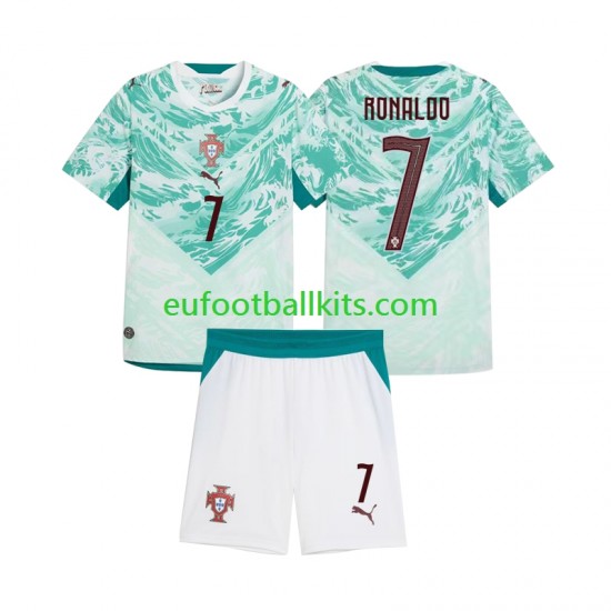 Portugal Cristiano Ronaldo 7 Away Football Shirts 2026 2027 Kids LS