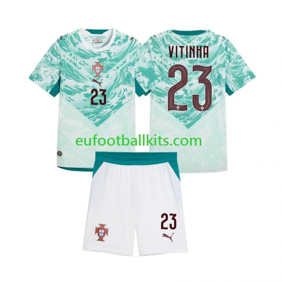 Portugal Vitinha 23 Away Football Shirts 2026 2027 Kids LS