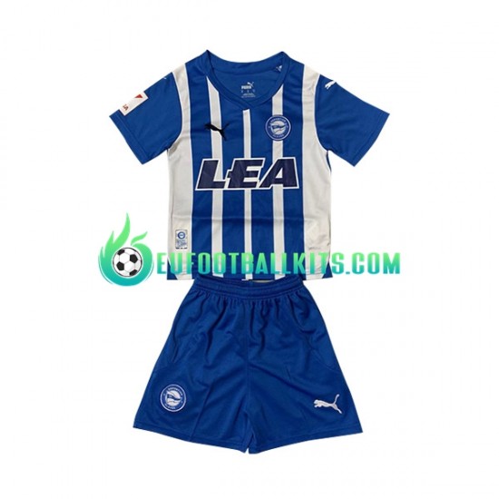 Deportivo Alaves Home Football Shirts 2023-2024 Kids LS