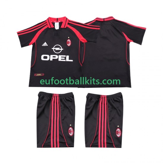 AC Milan Retro Third Football Shirts 2000 2001 Kids LS