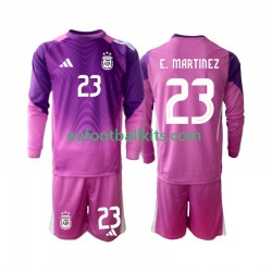 Argentina Goalkeeper Emiliano Martinez 23 Home Football Shirts 2025 Kids SS