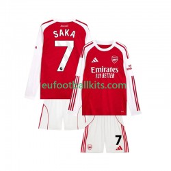 Arsenal Bukayo Saka 7 Home Football Shirts 2025-2026 Kids SS