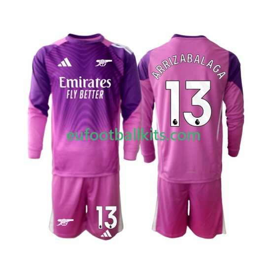 Arsenal Goalkeeper Kepa Arrizabalaga 13 Third Football Shirts 2025-2026 Kids SS