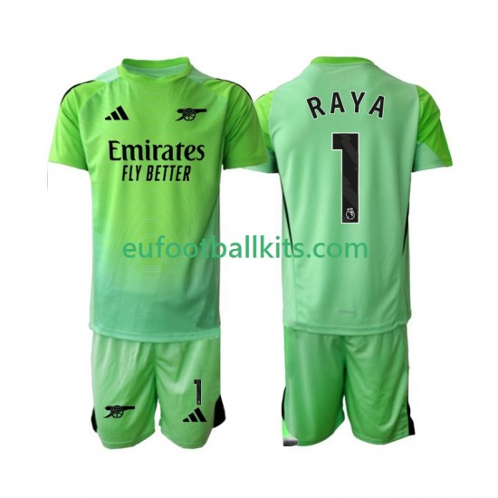 Arsenal Goalkeeper Raya 1 Away Football Shirts 2025-2026 Kids LS